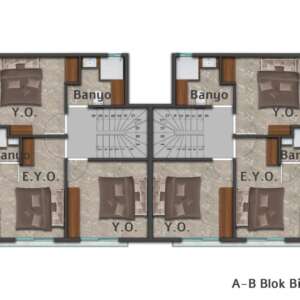 Küçükköy Villa 2 A-B Blok Birinci Kat Planı